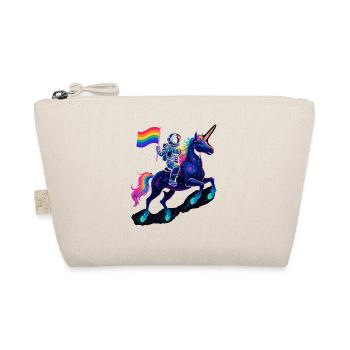 Astronaute sur licorne avec drapeau arc-en-ciel - Trousse biologique - nature - Devant