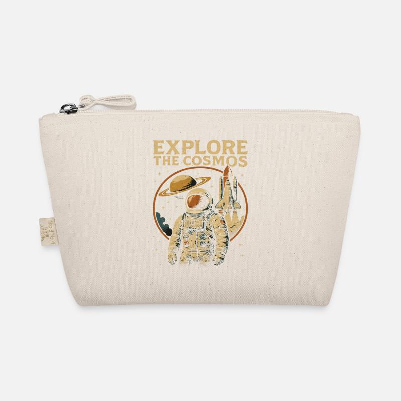 Explore the universe with astronaut and rocket Organic Pouch