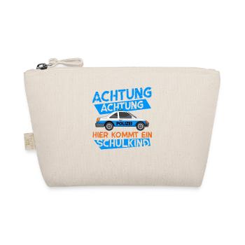 Police car with warning message for school start - Organic Pouch - nature - Front