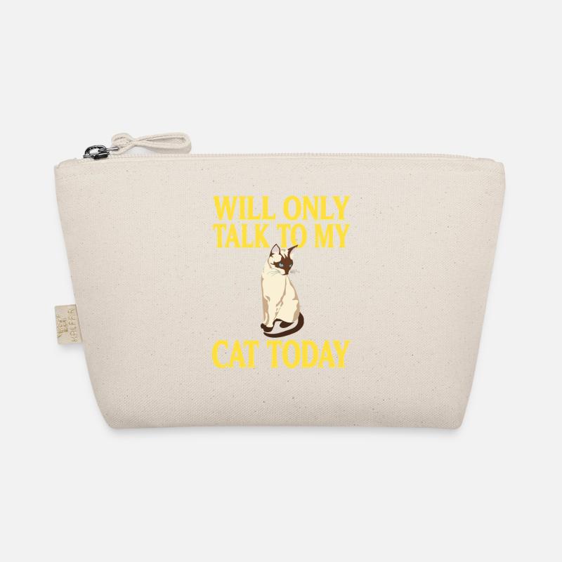 Will Only Talk To My Cat Today Introvert Humor Bio-Täschchen