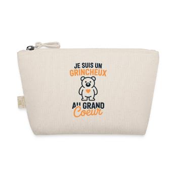 humoristique Je suis un grognon au grand cœur - Trousse biologique - nature - Devant