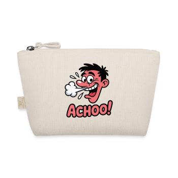 Whimsical Sneeze Cartoon Design - Organic Pouch - nature - Front