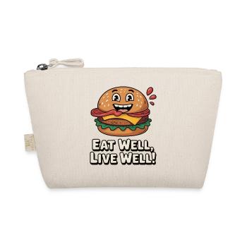 Humorvolles animiertes Hamburger-Design - Bio-Täschchen - Natur - Vorne