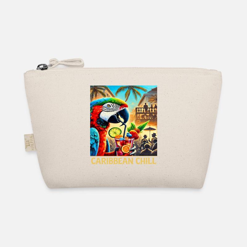 Tropical Parrot Cocktail Scene Organic Pouch
