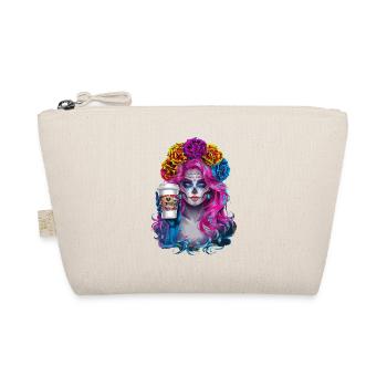 Dia de los Muertos Coffee with Beautiful Woman from - Organic Pouch - nature - Front