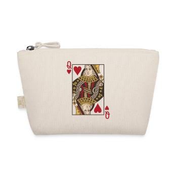 Cards Heart Queen Skat Poker Doppelkopf - Organic Pouch - nature - Front