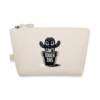 Can't Touch This – Lustiger Kaktus mit Spruch - Bio-Täschchen - Natur - Vorne