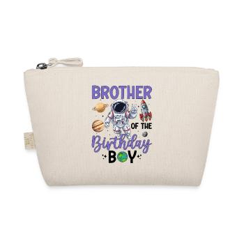 Space Brother Birthday Design - Organic Pouch - nature - Front