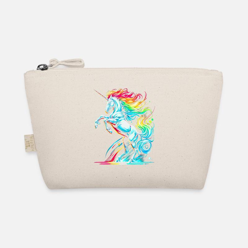 Vibrant Neon Unicorn Tolerance Illustration Organic Pouch