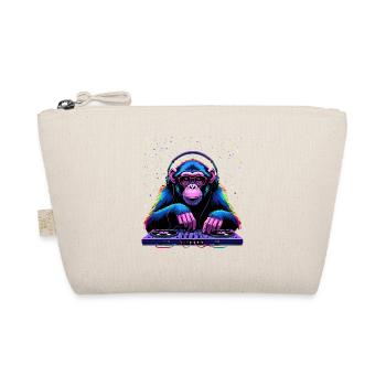 Colorful DJ monkey with headphones and glasses - Organic Pouch - nature - Front
