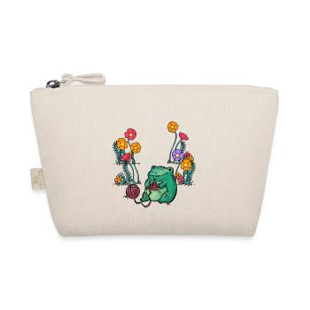 Garten Blumen Frosch Frösche Kinder - Bio-Täschchen - Natur - Vorne