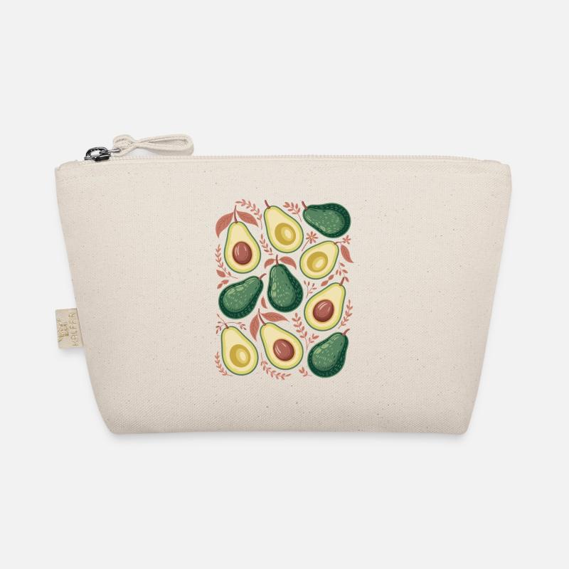 Avocado Boho Floral Pattern for Nature Lovers Organic Pouch
