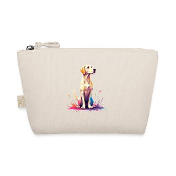 Colorful Labrador dog portrait on spray paints - Organic Pouch - nature - Front