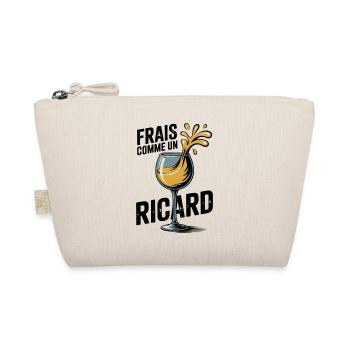Wine glass with humorous splashes - Organic Pouch - nature - Front