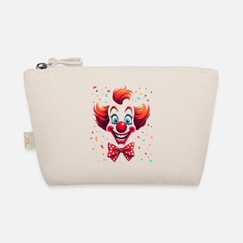Frecher Clown mit Konfetti Design Bio-Täschchen