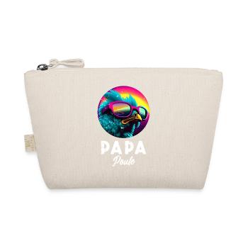 Papa Poule Humour and Tenderness for the Super Papa - Organic Pouch - nature - Front