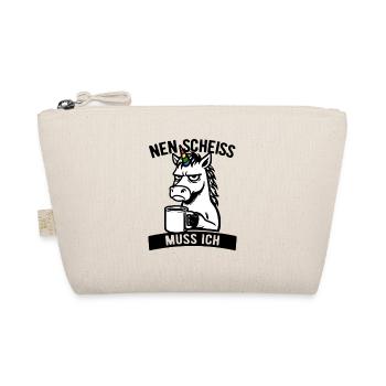 Freches Einhorn - Nen Scheiß muss ich - Kaffee - Bio-Täschchen - Natur - Vorne