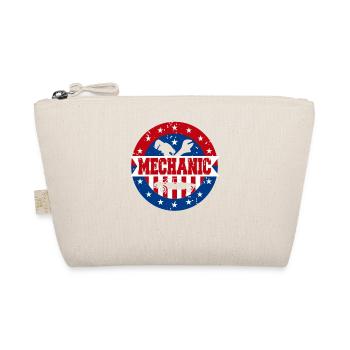 American Mechanic Pride Patriotic Garage Worker - Organic Pouch - nature - Front