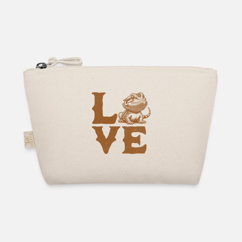 LOVE Bearded Dragons Beardie Lover Organic Pouch