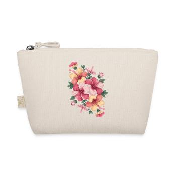 Hibiskus Boho Blume Verträumtes Design - Bio-Täschchen - Natur - Vorne