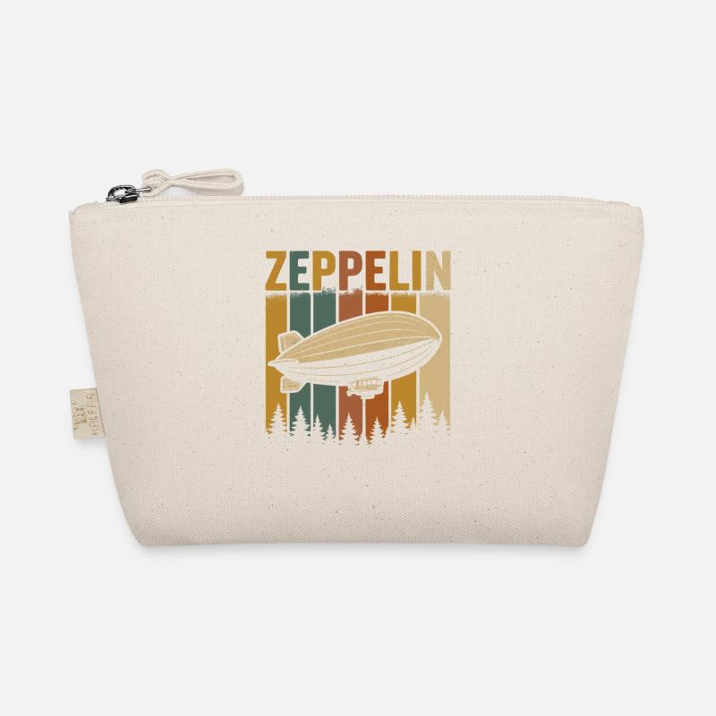 Zeppelin Luftschiff mit Retro Streifen Bio-Täschchen