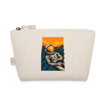 Sunset Astronaut in Blue Rose Garden - Organic Pouch - nature - Front