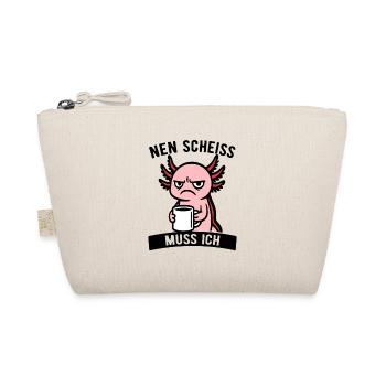 Frecher Axolotl - Nen Scheiß muss ich - Kaffee - Bio-Täschchen - Natur - Vorne