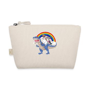 Licorne arc-en-ciel et Boston terrier sur dinosaure - Trousse biologique - nature - Devant
