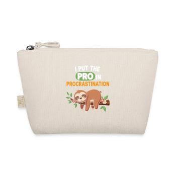 I Put The Pro in Procrastination Sloth - Organic Pouch - nature - Front