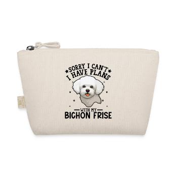 Illustration d'un caniche blanc mignon - Trousse biologique - nature - Devant