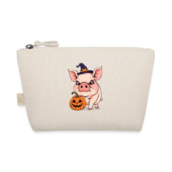 Quick Halloween Pig with Pumpkin - Organic Pouch - nature - Front