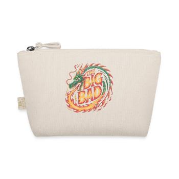 Dragon motif with fire and lettering - Organic Pouch - nature - Front