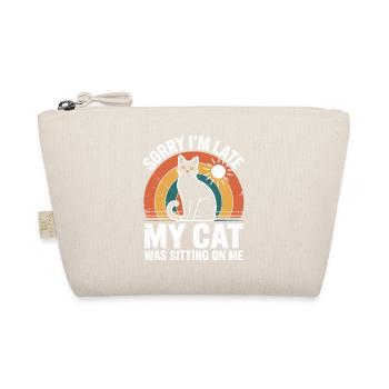 Tut mir leid, dass ich zu spät komme. Meine Katze saß auf mir - Bio-Täschchen - Natur - Vorne