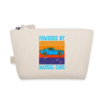 Powered by Manual Cars Retro Driving Style - Organic Pouch - nature - Front