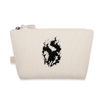 Mythisches Wolf Fusion Ink Design, Yin Yang - Bio-Täschchen - Natur - Vorne