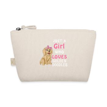 Goldenes Doodle Love Girl Design - Bio-Täschchen - Natur - Vorne