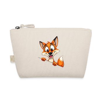 Cute fox cartoon print - Organic Pouch - nature - Front