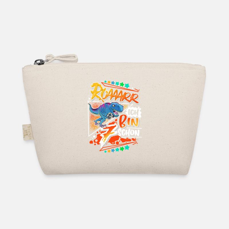 7th Birthday Dinosaur T Rex Organic Pouch