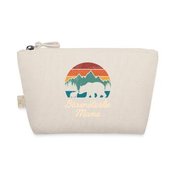 Expectant mother BEARS STRONG MAMA Funny - Organic Pouch - nature - Front
