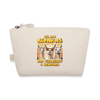 Fan d’alpaga AIME LES ALPAGAS ET PEUT-ÊTRE 3 PERSONNES - Trousse biologique - nature - Devant
