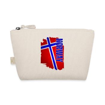 Norwegische Flagge, Vintage-Grunge - Bio-Täschchen - Natur - Vorne