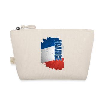 Drapeau de France, grunge vintage - Trousse biologique - nature - Devant