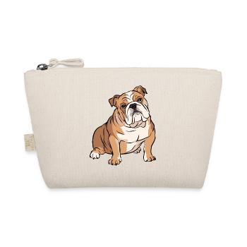 Adorable Bulldog Illustration Dog Lover - Organic Pouch - nature - Front
