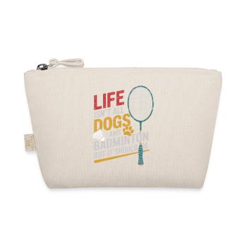 Dog and badminton - Organic Pouch - nature - Front
