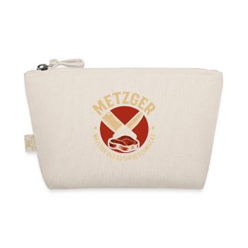 Butcher with knife and meat - Organic Pouch - nature - Front
