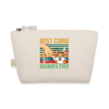 Best Corgi Grandpa Ever – Funny Dog Lover Gift - Organic Pouch - nature - Front
