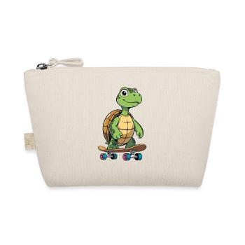 Frecher Schildkröten Skateboard - Bio-Täschchen - Natur - Vorne