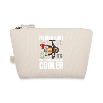 Fishing Aunt Retro Vintage Fisher - Organic Pouch - nature - Front