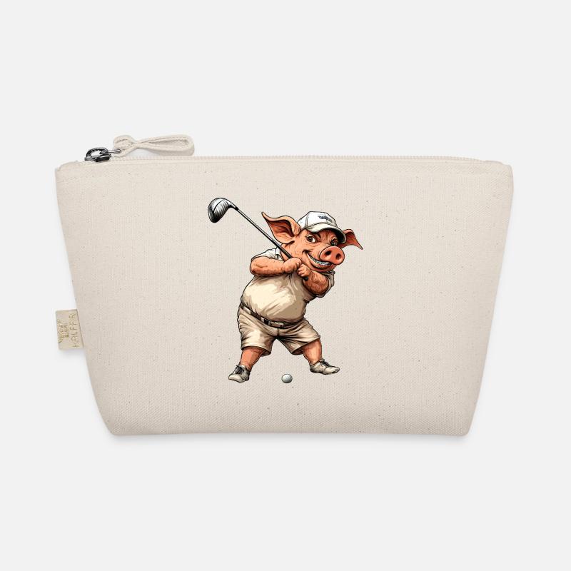 Pig Golfer / Golf Pig Organic Pouch