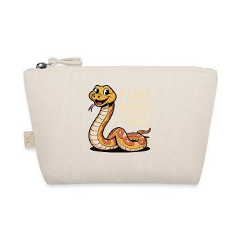 I Like Snakes – Funny Snake Motif - Organic Pouch - nature - Front